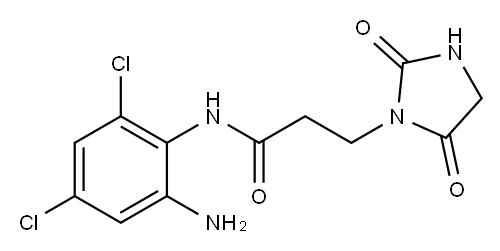 N-(2-amino-4,6-dichlorophenyl)-3-(2,5-dioxoimidazolidin-1-yl)propanamide Structure