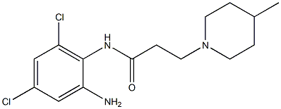 N-(2-amino-4,6-dichlorophenyl)-3-(4-methylpiperidin-1-yl)propanamide Struktur