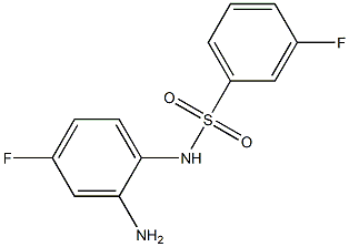 N-(2-amino-4-fluorophenyl)-3-fluorobenzenesulfonamide 化学構造式