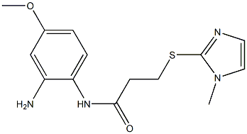 N-(2-amino-4-methoxyphenyl)-3-[(1-methyl-1H-imidazol-2-yl)sulfanyl]propanamide Struktur