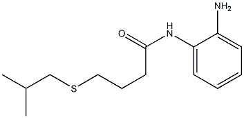 N-(2-aminophenyl)-4-[(2-methylpropyl)sulfanyl]butanamide Structure