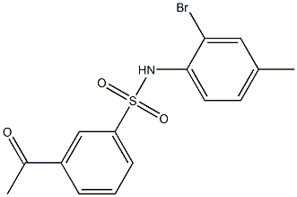  N-(2-bromo-4-methylphenyl)-3-acetylbenzene-1-sulfonamide