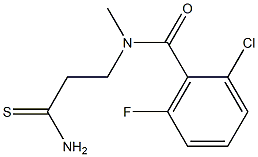 N-(2-carbamothioylethyl)-2-chloro-6-fluoro-N-methylbenzamide Structure