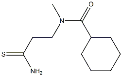 N-(2-carbamothioylethyl)-N-methylcyclohexanecarboxamide Struktur