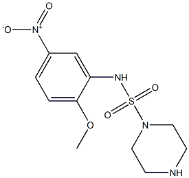  N-(2-methoxy-5-nitrophenyl)piperazine-1-sulfonamide
