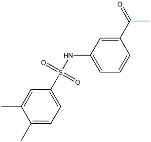 N-(3-acetylphenyl)-3,4-dimethylbenzene-1-sulfonamide Struktur