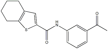 N-(3-acetylphenyl)-4,5,6,7-tetrahydro-1-benzothiophene-2-carboxamide Structure