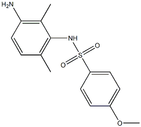 N-(3-amino-2,6-dimethylphenyl)-4-methoxybenzene-1-sulfonamide Struktur