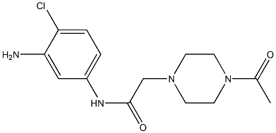 N-(3-amino-4-chlorophenyl)-2-(4-acetylpiperazin-1-yl)acetamide Structure
