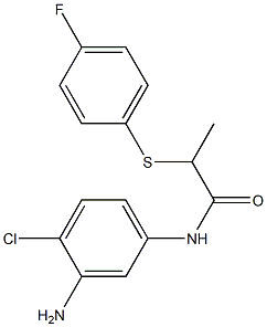 N-(3-amino-4-chlorophenyl)-2-[(4-fluorophenyl)sulfanyl]propanamide 结构式