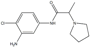 N-(3-amino-4-chlorophenyl)-2-pyrrolidin-1-ylpropanamide 结构式