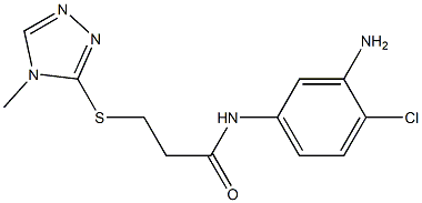 N-(3-amino-4-chlorophenyl)-3-[(4-methyl-4H-1,2,4-triazol-3-yl)sulfanyl]propanamide Structure
