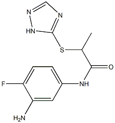 N-(3-amino-4-fluorophenyl)-2-(1H-1,2,4-triazol-5-ylsulfanyl)propanamide Structure