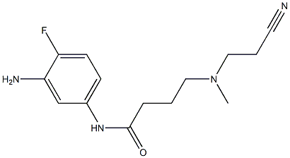 N-(3-amino-4-fluorophenyl)-4-[(2-cyanoethyl)(methyl)amino]butanamide 结构式