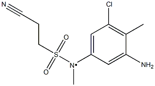 N-(3-amino-5-chloro-4-methylphenyl)-2-cyano-N-methylethane-1-sulfonamido Struktur