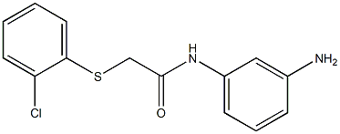 N-(3-aminophenyl)-2-[(2-chlorophenyl)sulfanyl]acetamide 化学構造式