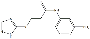 N-(3-aminophenyl)-3-(1H-1,2,4-triazol-5-ylsulfanyl)propanamide Structure