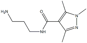 N-(3-aminopropyl)-1,3,5-trimethyl-1H-pyrazole-4-carboxamide Struktur
