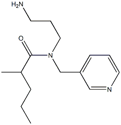 N-(3-aminopropyl)-2-methyl-N-(pyridin-3-ylmethyl)pentanamide Struktur