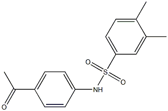 N-(4-acetylphenyl)-3,4-dimethylbenzene-1-sulfonamide,,结构式