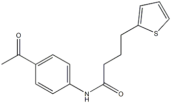 N-(4-acetylphenyl)-4-thien-2-ylbutanamide Structure