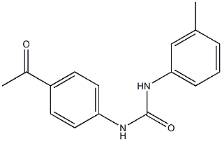 N-(4-acetylphenyl)-N'-(3-methylphenyl)urea Struktur