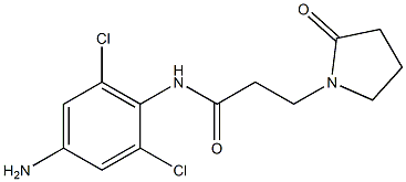 N-(4-amino-2,6-dichlorophenyl)-3-(2-oxopyrrolidin-1-yl)propanamide 结构式