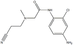 N-(4-amino-2-chlorophenyl)-2-[(2-cyanoethyl)(methyl)amino]acetamide Struktur