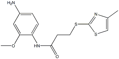 N-(4-amino-2-methoxyphenyl)-3-[(4-methyl-1,3-thiazol-2-yl)sulfanyl]propanamide Structure