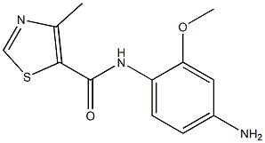 N-(4-amino-2-methoxyphenyl)-4-methyl-1,3-thiazole-5-carboxamide Struktur