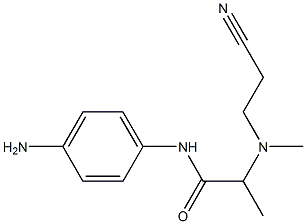 N-(4-aminophenyl)-2-[(2-cyanoethyl)(methyl)amino]propanamide Structure