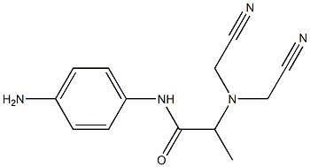N-(4-aminophenyl)-2-[bis(cyanomethyl)amino]propanamide Structure