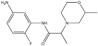 N-(5-amino-2-fluorophenyl)-2-(2-methylmorpholin-4-yl)propanamide Structure
