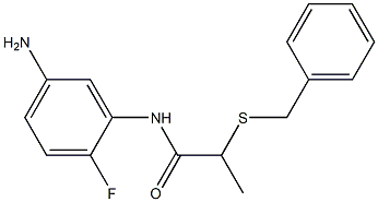N-(5-amino-2-fluorophenyl)-2-(benzylsulfanyl)propanamide Structure