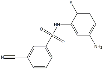 N-(5-amino-2-fluorophenyl)-3-cyanobenzene-1-sulfonamide 结构式