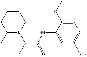 N-(5-amino-2-methoxyphenyl)-2-(2-methylpiperidin-1-yl)propanamide,,结构式