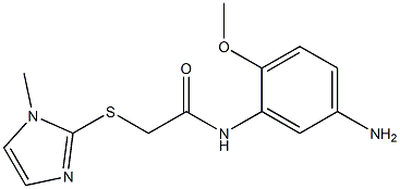 N-(5-amino-2-methoxyphenyl)-2-[(1-methyl-1H-imidazol-2-yl)sulfanyl]acetamide Structure