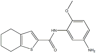 N-(5-amino-2-methoxyphenyl)-4,5,6,7-tetrahydro-1-benzothiophene-2-carboxamide 结构式