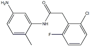 N-(5-amino-2-methylphenyl)-2-(2-chloro-6-fluorophenyl)acetamide 结构式