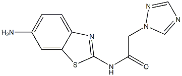 N-(6-amino-1,3-benzothiazol-2-yl)-2-(1H-1,2,4-triazol-1-yl)acetamide Structure