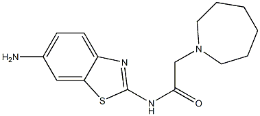 N-(6-amino-1,3-benzothiazol-2-yl)-2-(azepan-1-yl)acetamide Struktur