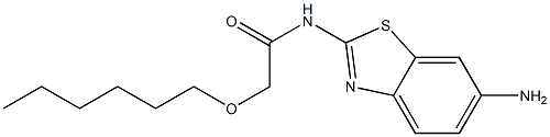 N-(6-amino-1,3-benzothiazol-2-yl)-2-(hexyloxy)acetamide Struktur