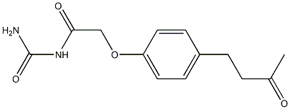 N-(aminocarbonyl)-2-[4-(3-oxobutyl)phenoxy]acetamide Struktur