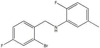 N-[(2-bromo-4-fluorophenyl)methyl]-2-fluoro-5-methylaniline