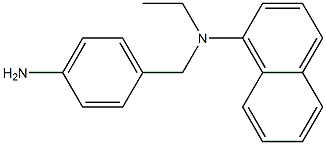 N-[(4-aminophenyl)methyl]-N-ethylnaphthalen-1-amine 结构式