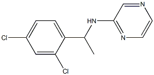 N-[1-(2,4-dichlorophenyl)ethyl]pyrazin-2-amine,,结构式
