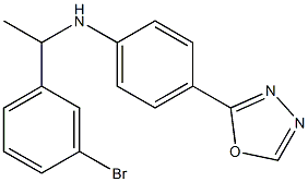 N-[1-(3-bromophenyl)ethyl]-4-(1,3,4-oxadiazol-2-yl)aniline Structure