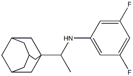 N-[1-(adamantan-1-yl)ethyl]-3,5-difluoroaniline Struktur