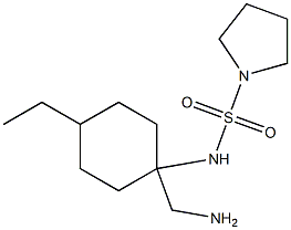 N-[1-(aminomethyl)-4-ethylcyclohexyl]pyrrolidine-1-sulfonamide Struktur