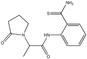 N-[2-(aminocarbonothioyl)phenyl]-2-(2-oxopyrrolidin-1-yl)propanamide Structure